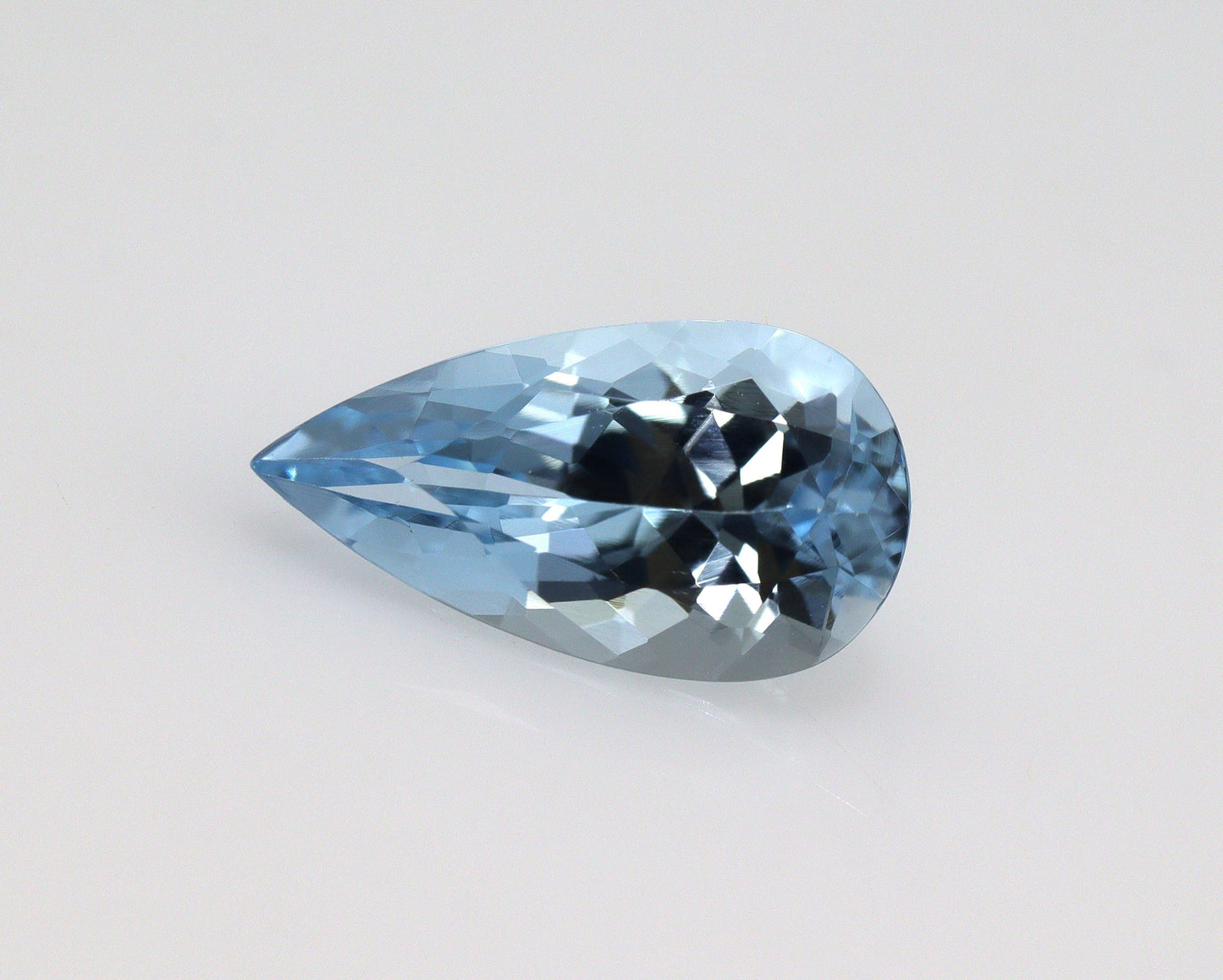 1.49 Cts Natural Aquamarine • 11.2×6.1 mm Pear Cut • AAA Quality • Light–Medium Blue • Pear Ring/Pendant Gemstone