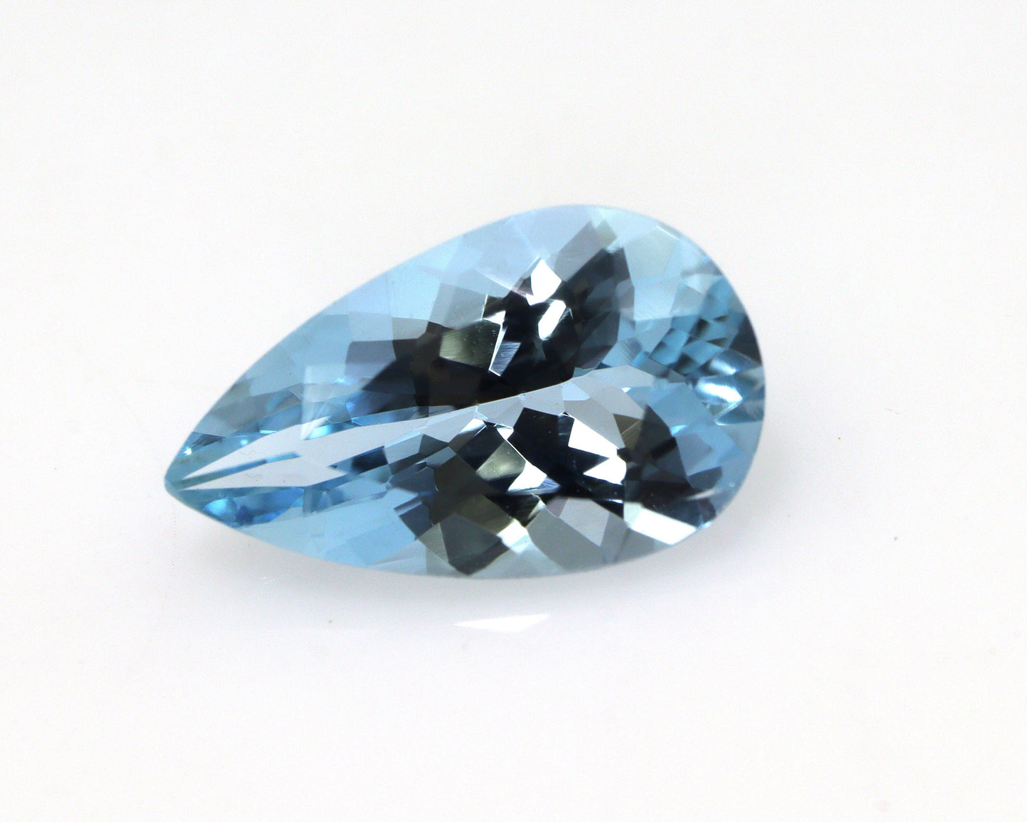 2 Ct AAA+ Natural Aquamarine Pear Cut | 11.9x7 mm Medium to Dark Blue Faceted Gemstone | High Saturation Aquamarine for Ring or Pendant