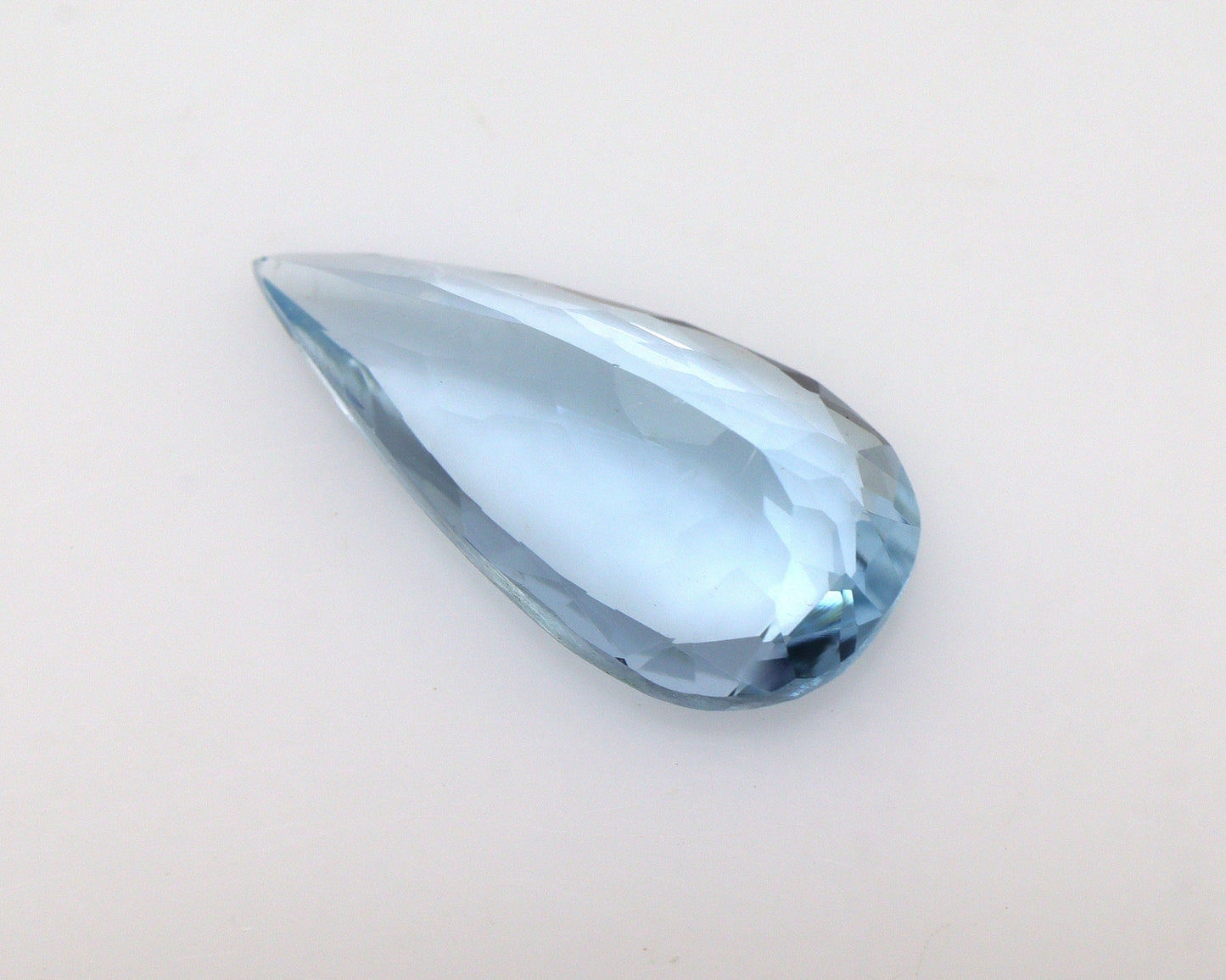 3.4 Ct Natural Aquamarine Pear – 16x8 mm AAA+ Top Blue Gemstone, Unheated Untreated March Birthstone for Ring or Drop Necklace
