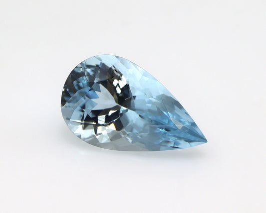 5.3 Ct Aquamarine Pear Cut 16.4x9.9 mm | AAA+ Natural Blue Gemstone | March Birthstone | Loose Aquamarine for Ring, Pendant, Jewelry