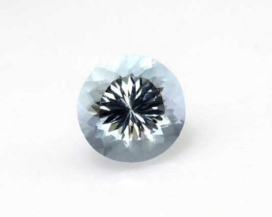 3.5 Ct Natural AAA Aquamarine Round 10 mm, Loose Aquamarine Gemstone, Light Blue March Birthstone, Unheated Aquamarine