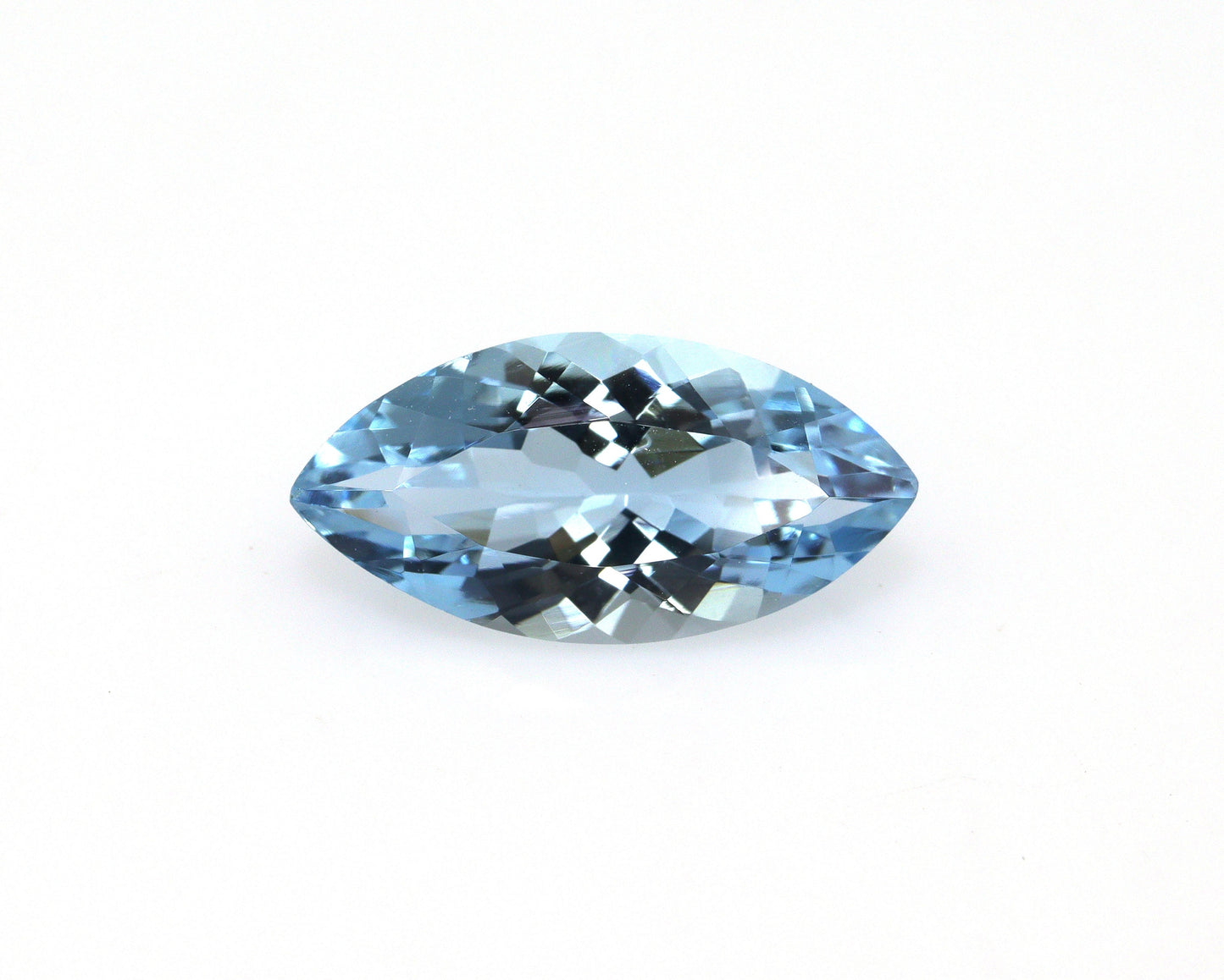 Ultra Fine! 2.7 Ct AAA+ Natural Aquamarine Marquise Cut, Top Blue Aquamarine, Engagement Ring Stone, Horizontal Marquise Gemstone