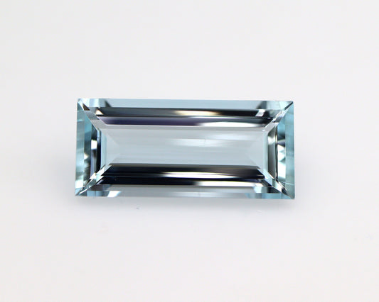 5.6 Ct Long Baguette Aquamarine | AAA+ Natural Untreated Aquamarine Gemstone | Emerald Cut Blue Gem for East West Ring or Pendant