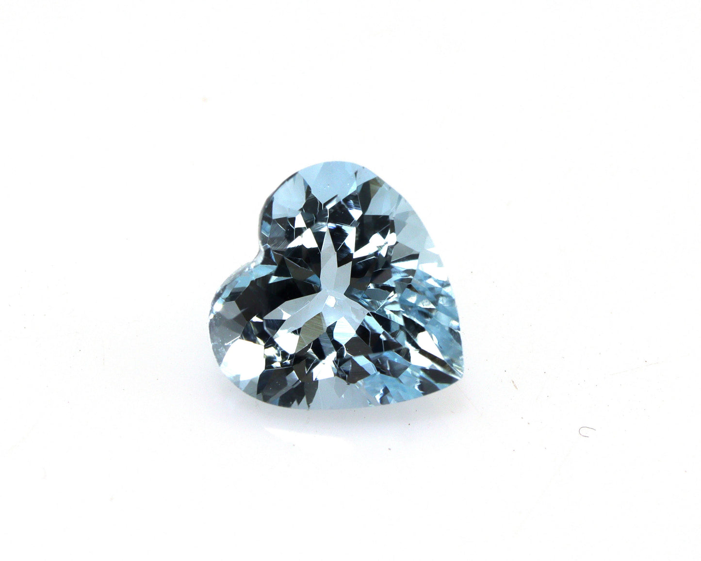 2.2 Ct AAA Natural Aquamarine Heart Cut | Top Blue, Unheated Gemstone for Ring or Pendant