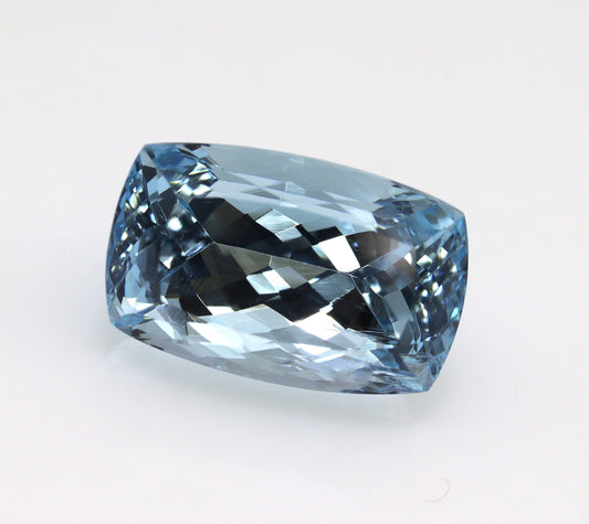 RARE! 9.1 Ct Natural Aquamarine Cushion Cut, AAA+ Medium to Dark Blue Gemstone, Big Aquamarine for Custom Fine Jewelry