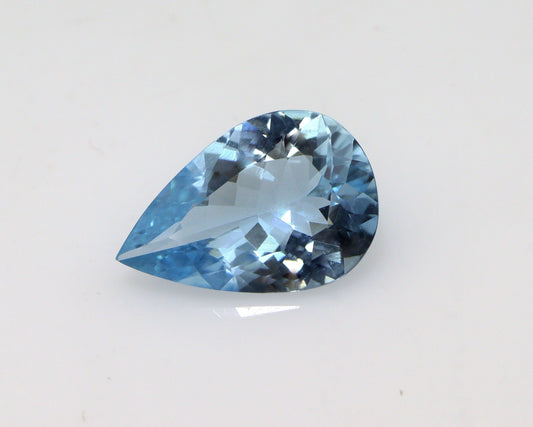 2 Ct Dark Blue Aquamarine Pear Cut | AAA+ Top Blue Gemstone | Eye Clean Natural Aquamarine | Engagement Ring Gem | Engagement Ring Gem
