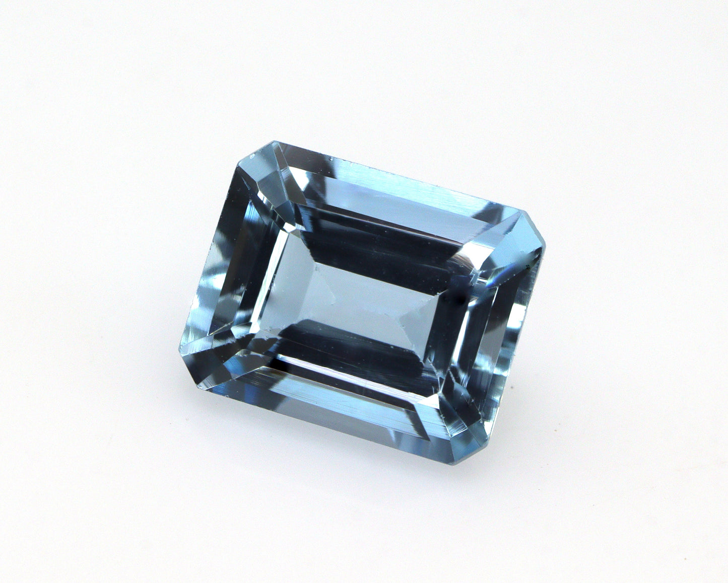 1.56 Ct AAA+ Natural Aquamarine Emerald Cut 7.6×6.2 mm | Medium to Dark Blue Eye Clean Gemstone | March Birthstone for Ring or Pendant