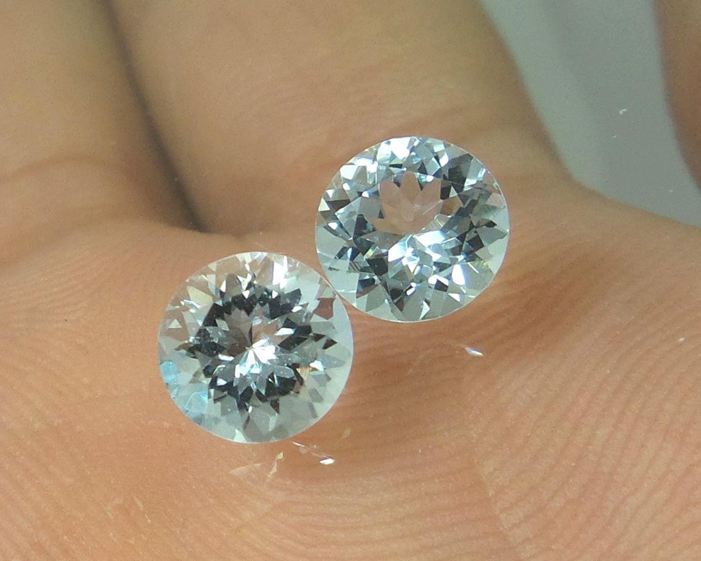 7 mm Natural Aquamarine Round Cut Gemstone, AAA Calibrated Aquamarine, Medium Blue