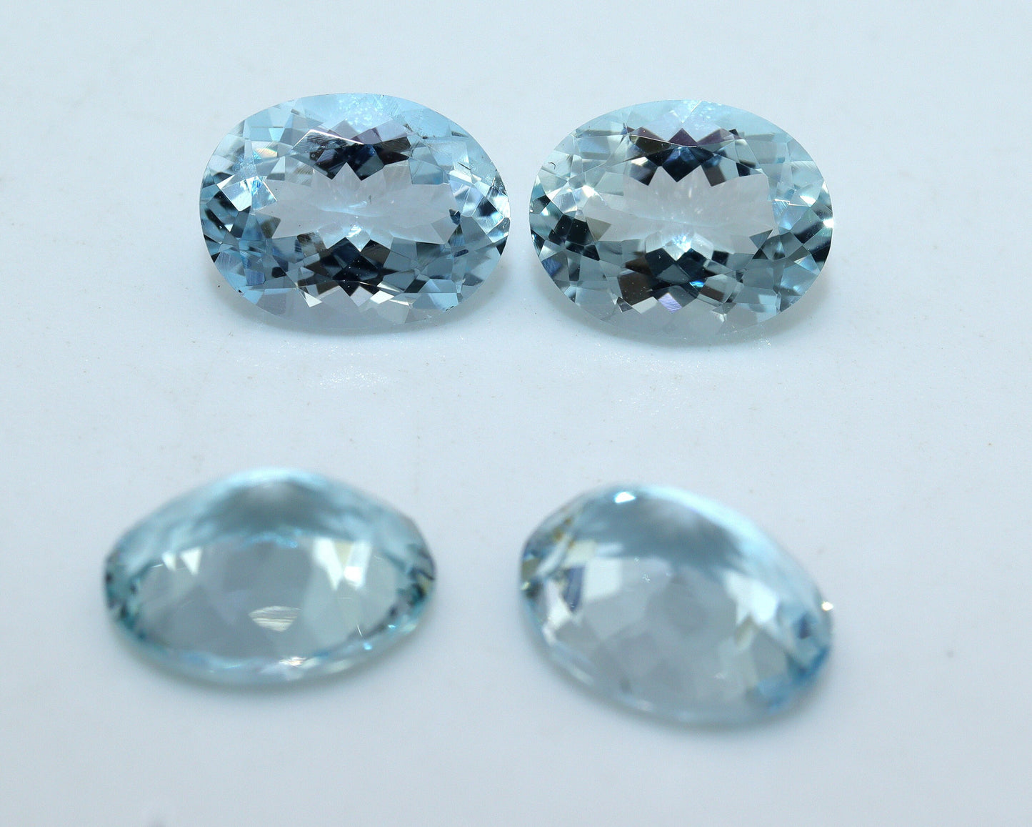 9x7 mm AAA Aquamarine Oval Wholesale Stones | Natural Calibrated Gemstone for Rings & Pendants, Loose Faceted Stone