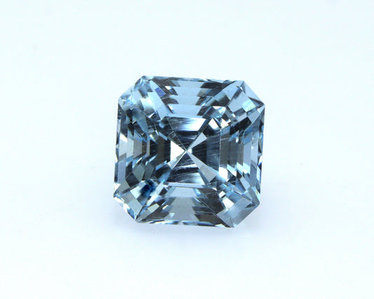 2 Ct Natural Aquamarine Asscher Cut, 7mm Square Blue Gemstone, Loose Aquamarine for Ring, Pendant, March Birthstone, Square Blue Gem