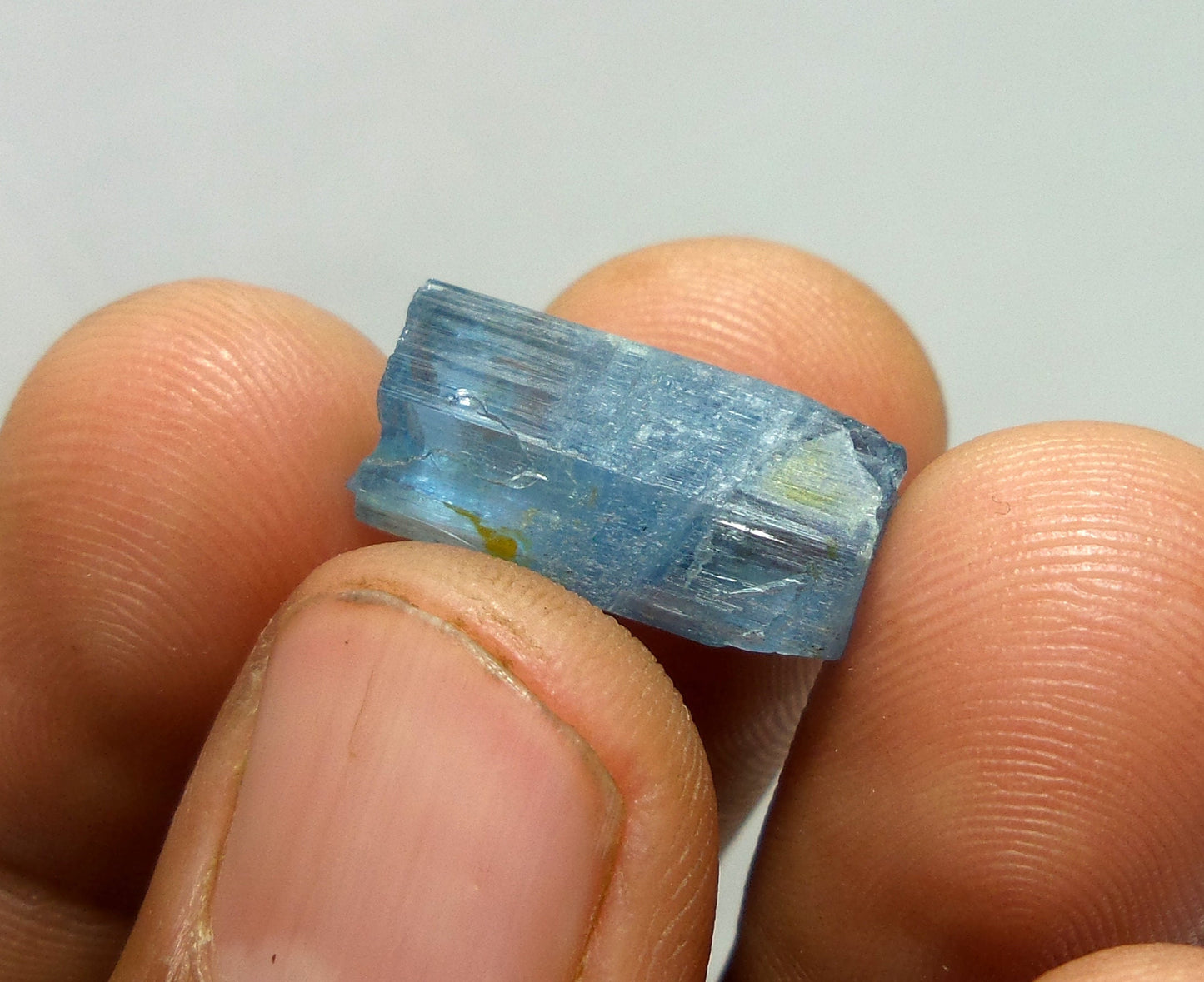 19.4x10.7 mm Deep Blue RAW Aquamarine Crystal, Rough Aquamarine, Etched Aquamarine, Terminated Aquamarine, Raw Jewelry, For Harmony, Peace