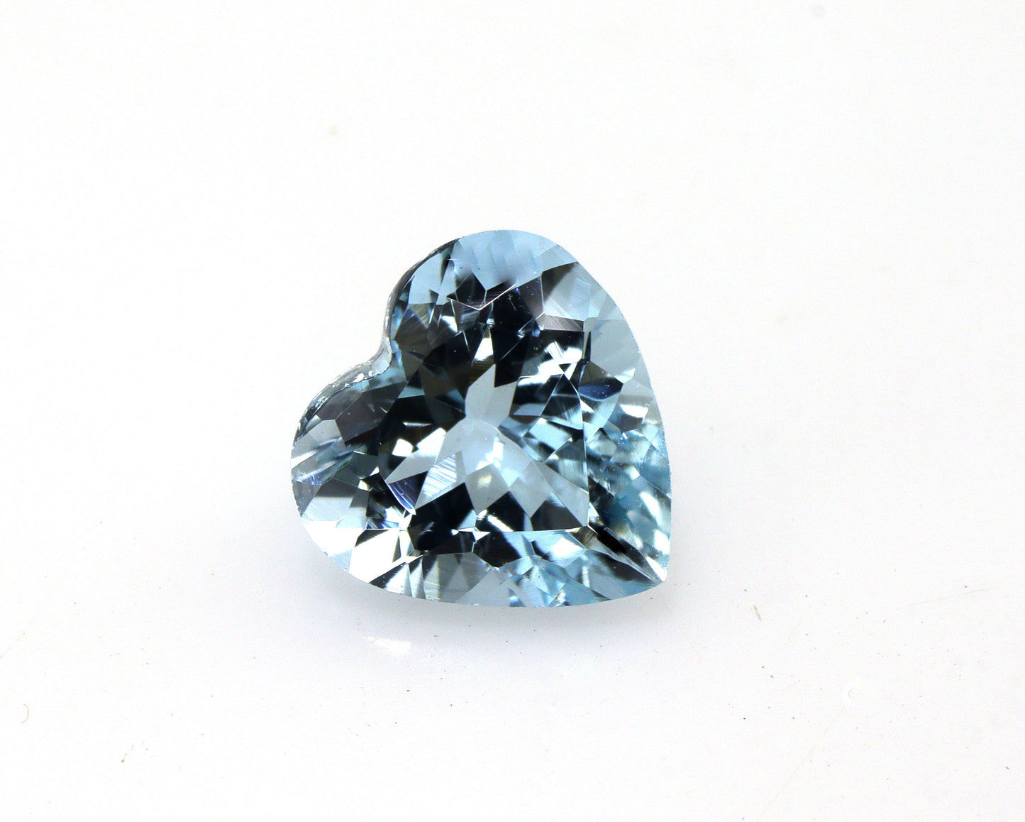2.2 Ct AAA Natural Aquamarine Heart Cut | Top Blue, Unheated Gemstone for Ring or Pendant