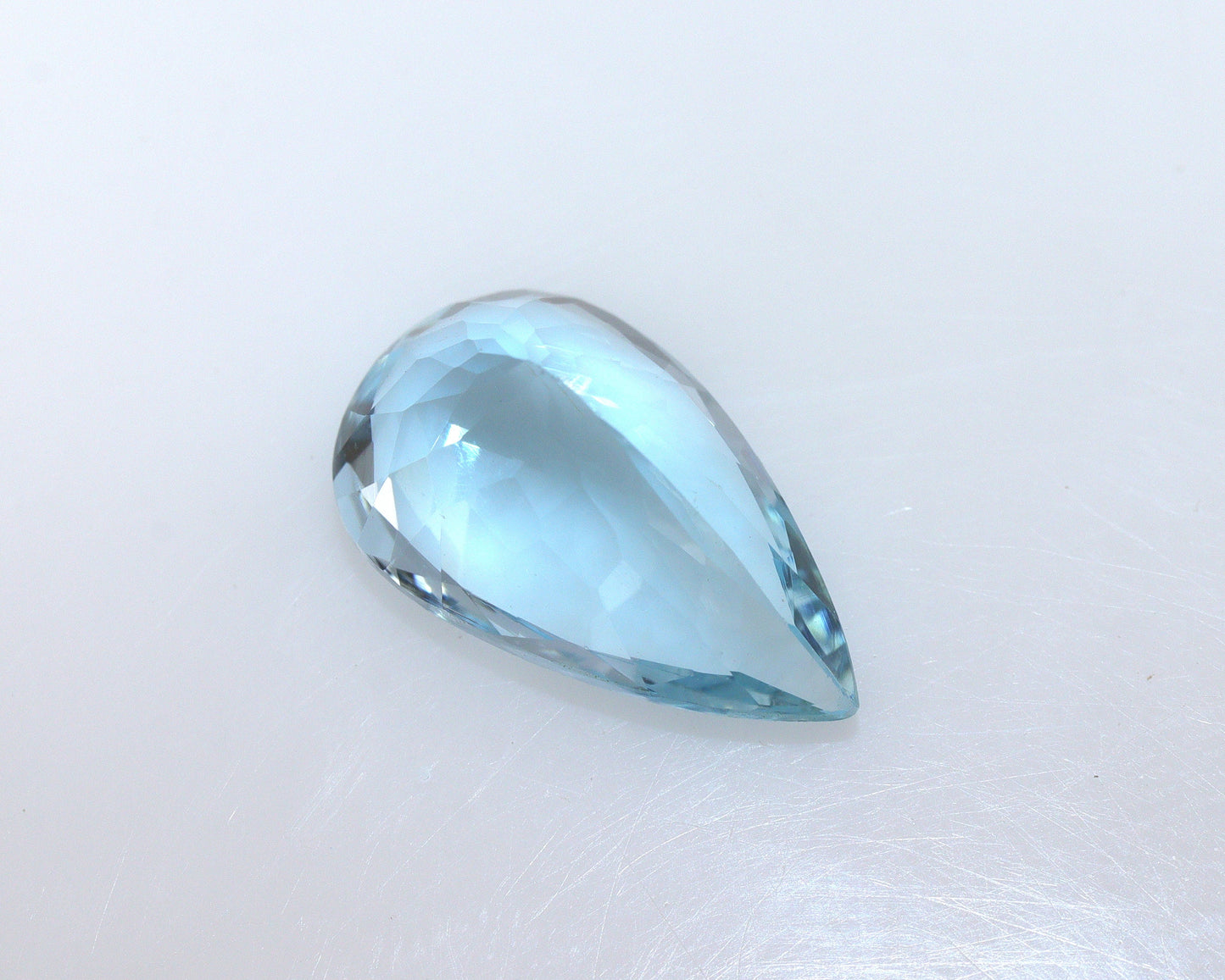 3.1 Ct Dark Blue Aquamarine Pear | AAA++ Loupe Clean Gemstone | Natural Pear Cut March Birthstone | Wedding Ring Stone