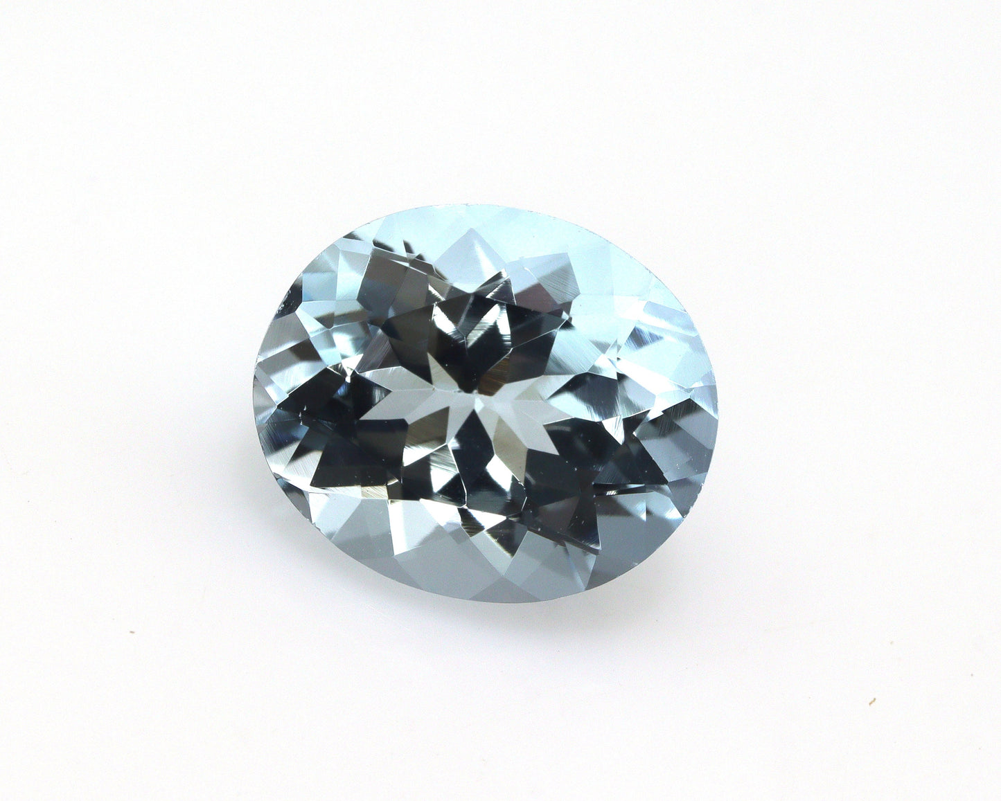 3.36 Cts Natural Aquamarine • 10.7x9.1 mm Oval Cut • Medium Blue • AAA Quality • Halo/Solitaire Ring Gemstone