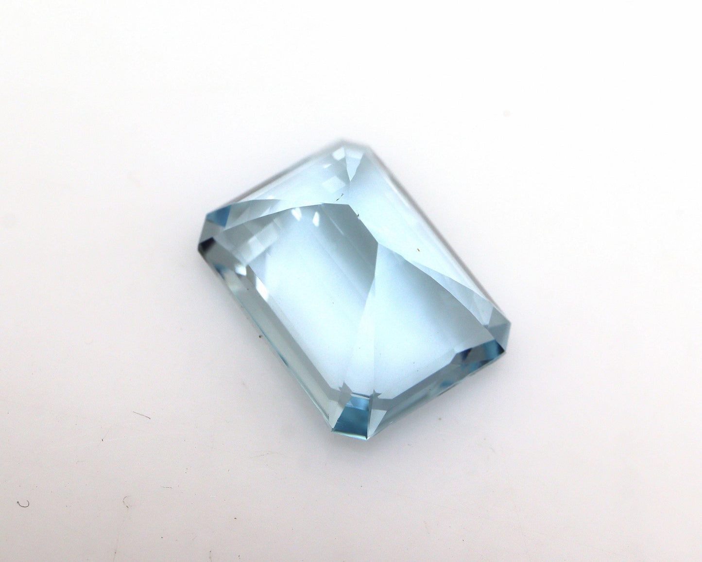 Natural Aquamarine Emerald Cut Gemstone, 8.1 Ct March Birthstone, Custom Made Fine Jewelry, Engagement Ring Stone, 14x10.5x8.2 mm, Big Gem