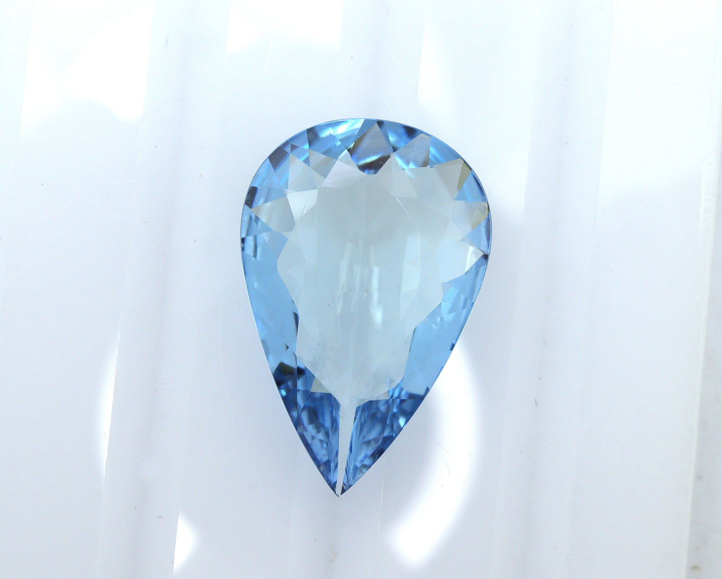 7.7 Ct AAA Natural Aquamarine Pear Cut | Top Blue Loose Gemstone | Statement Engagement Ring or Necklace | Eye Clean Custom Jewelry Gemstone