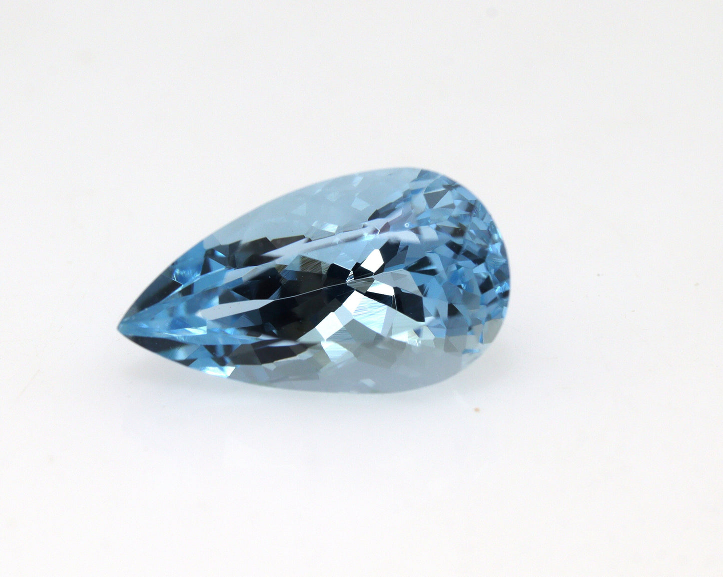 Top Blue 2.6 Ct Pear Cut Aquamarine | AAA+ Natural | Dark Blue Gemstone | Loupe Clean | Engagement Ring Gem | Close To Santa Maria Color