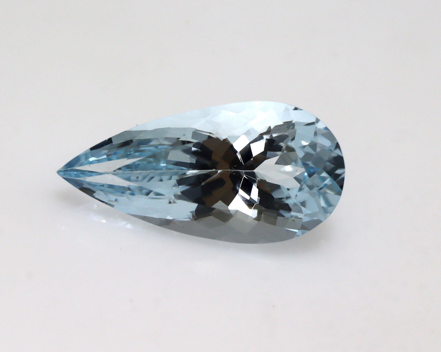 5.6 Ct Aquamarine Pear Gemstone • 18x9mm AAA+ Light Blue • Long Drop for Necklace • Natural Loose Stone • Eye Clean, Unheated