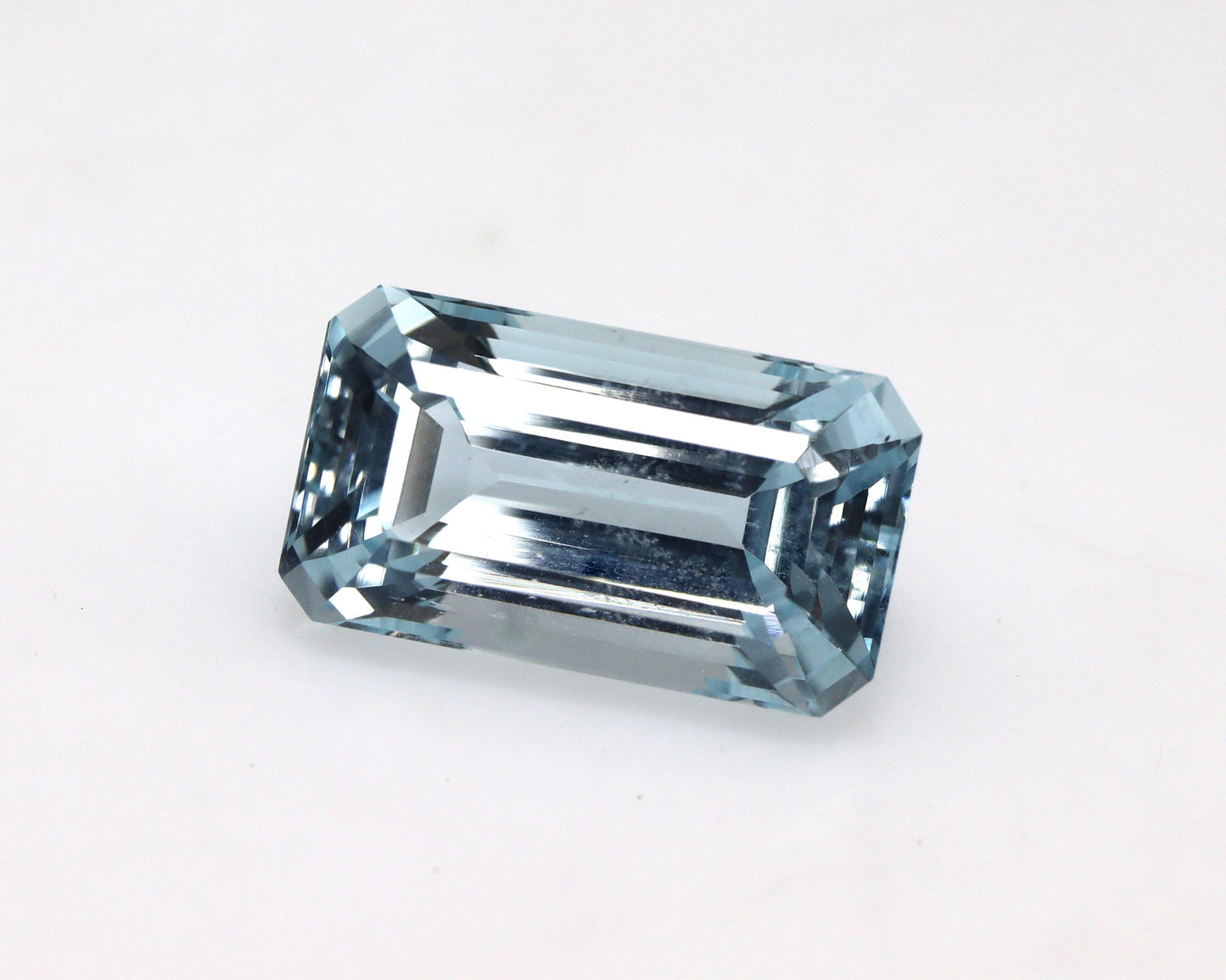 Natural Aquamarine Emerald Cut Gem 6.38 Ct, Medium Blue March Birthstone, Loose Stone for Ring, Custom Fine Jewelry, 14x8x7.4 mm Long Stone