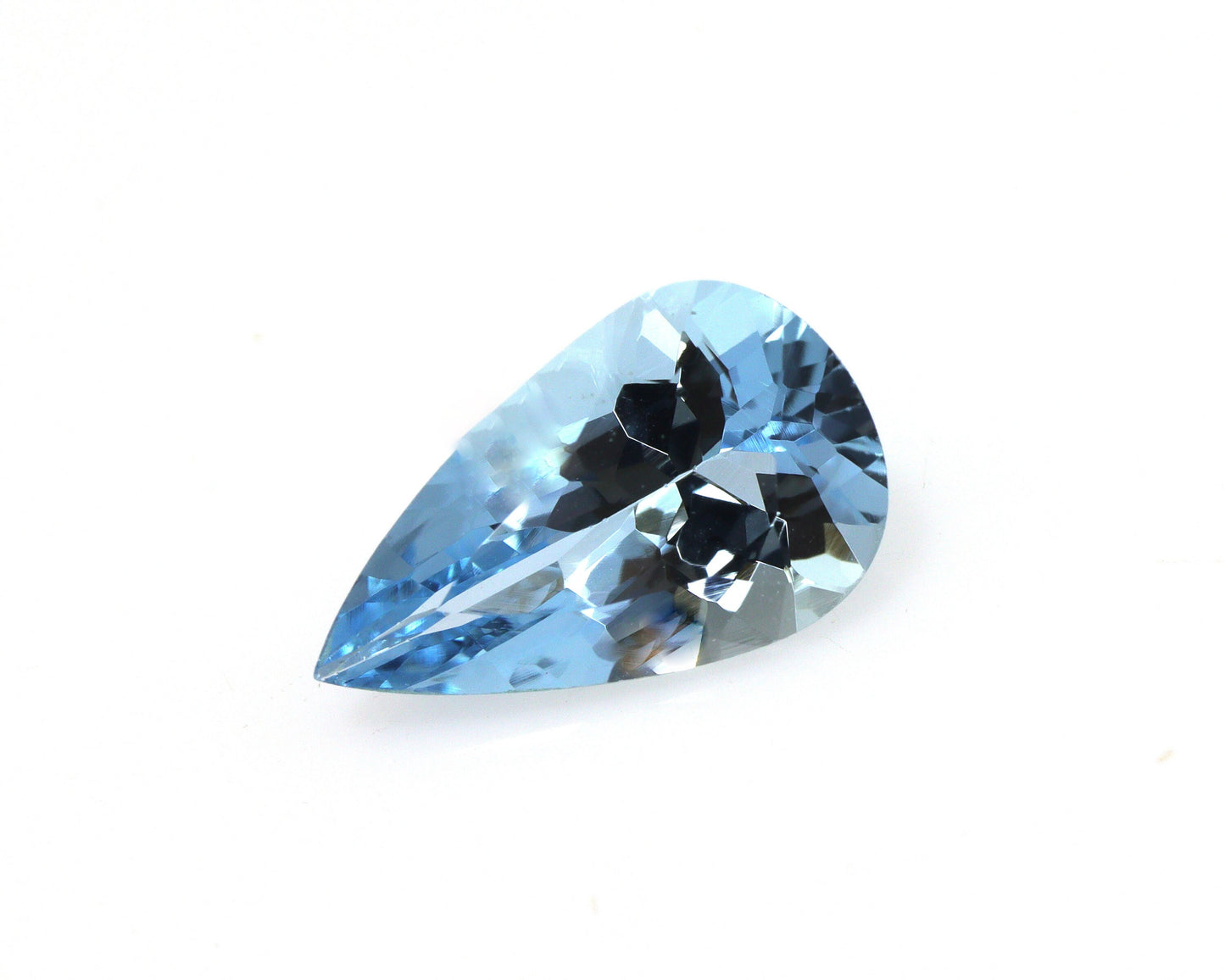 Deep Blue! 2 Ct Natural Aquamarine Pear Cut – 12.2×7.4 mm AAA+ Quality | Beautiful Medium–Dark Blue Color | Eye-Clean | No Heat