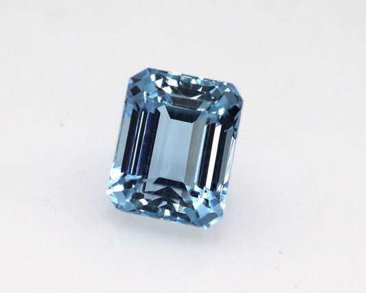 ULTRA FINE! 1.74 Ct Natural Aquamarine Emerald Cut | Deep Blue Gemstone | March Birthstone | 7.3x5.8 mm Loose Gem | Engagement Ring Stone