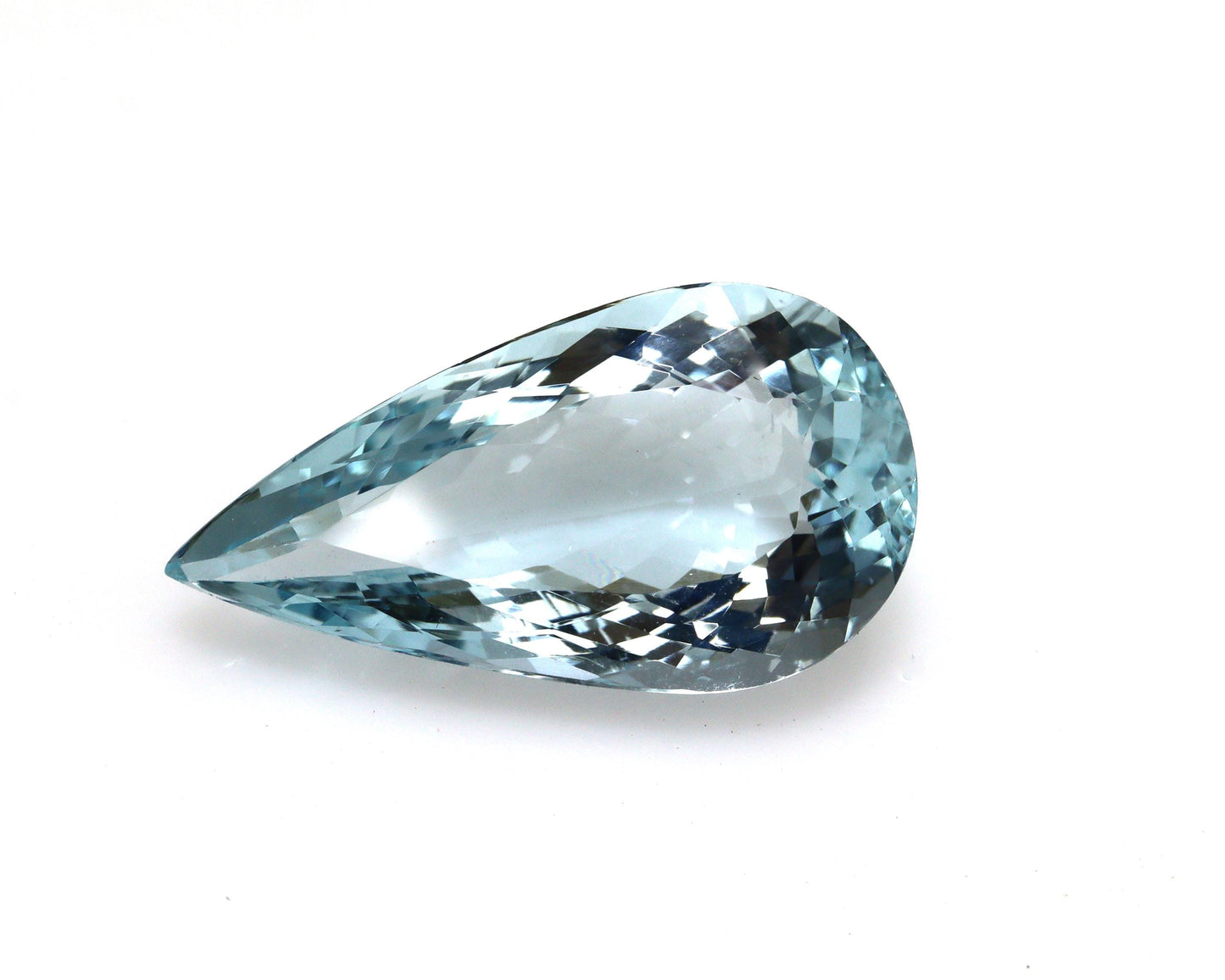 8.4 Cts Greenish Blue AQUAMARINE Big Pear, 21x11 mm Long Pear Cut For Drop Necklace, Large Tear Drop Pendant, Super Fine Ocean Blue
