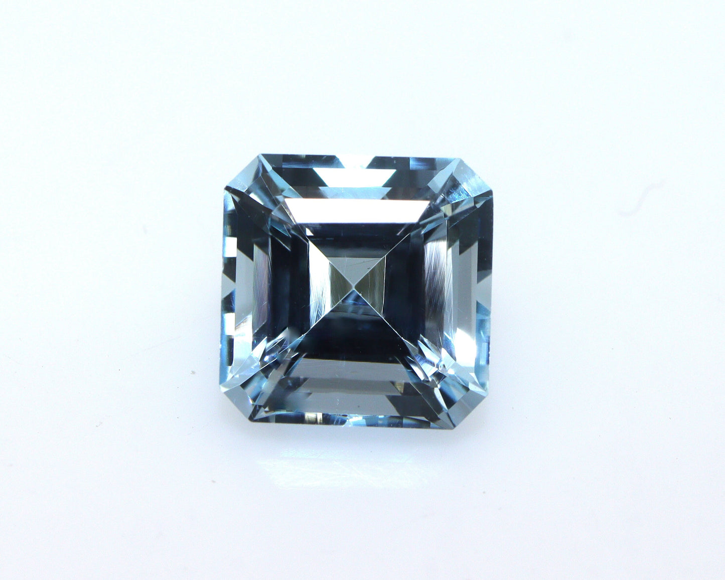 3 Ct Asscher Cut Aquamarine | 8.4 mm Dark Blue Square Gemstone | Asscher Cut Ring | TOP QUALITY Aquamarine AAA+