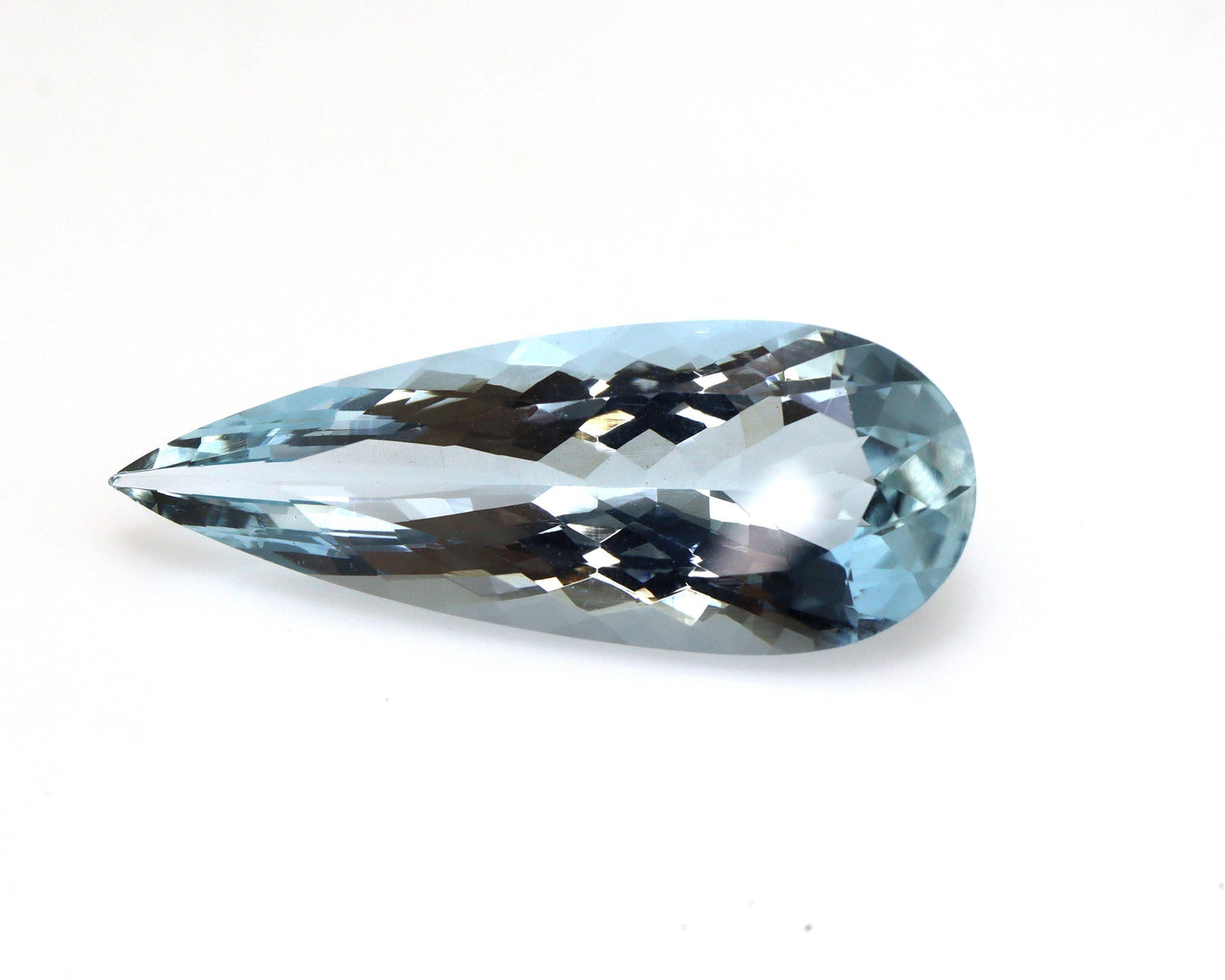 10 Ct Aquamarine Long Pear Cut, 28x10 mm Sleek Elongated Gemstone, AAAA Natural Blue Aquamarine, Long Drop Necklace Stone