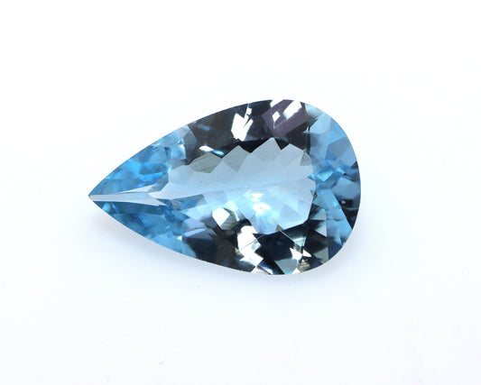 2.25 Ct Santa Maria Aquamarine Pear | Dark Blue Natural Gem | Loupe Clean Unheated | Pear Cut Ring Stone | AAA+, Top Notch Quality,