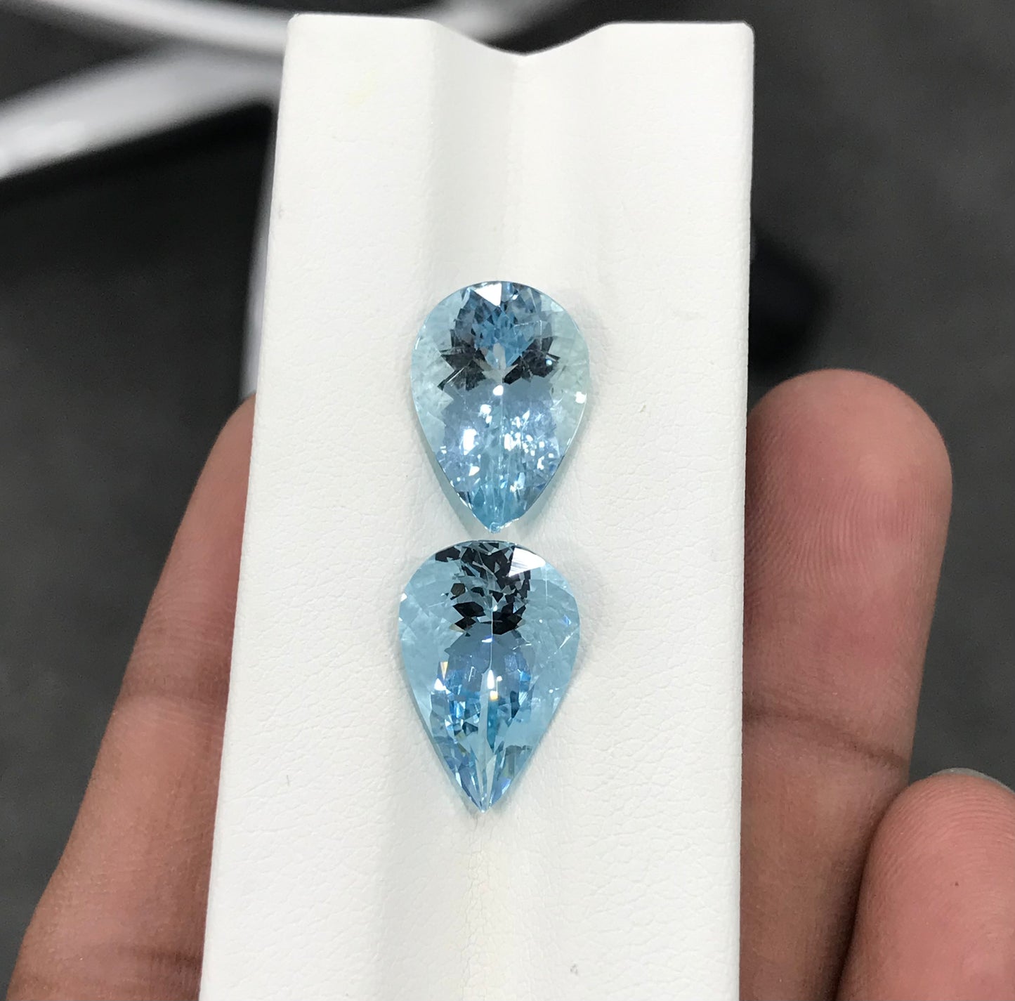5.6 cts Natural Aquamarine Pear Cut AAA+ Custom Order
