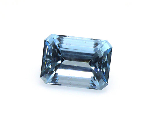 4.8 Ct Emerald Cut Aquamarine | 11.4x8.4 mm Natural Sea Blue Gemstone For Solitaire Ring or Aquamarine Pendant