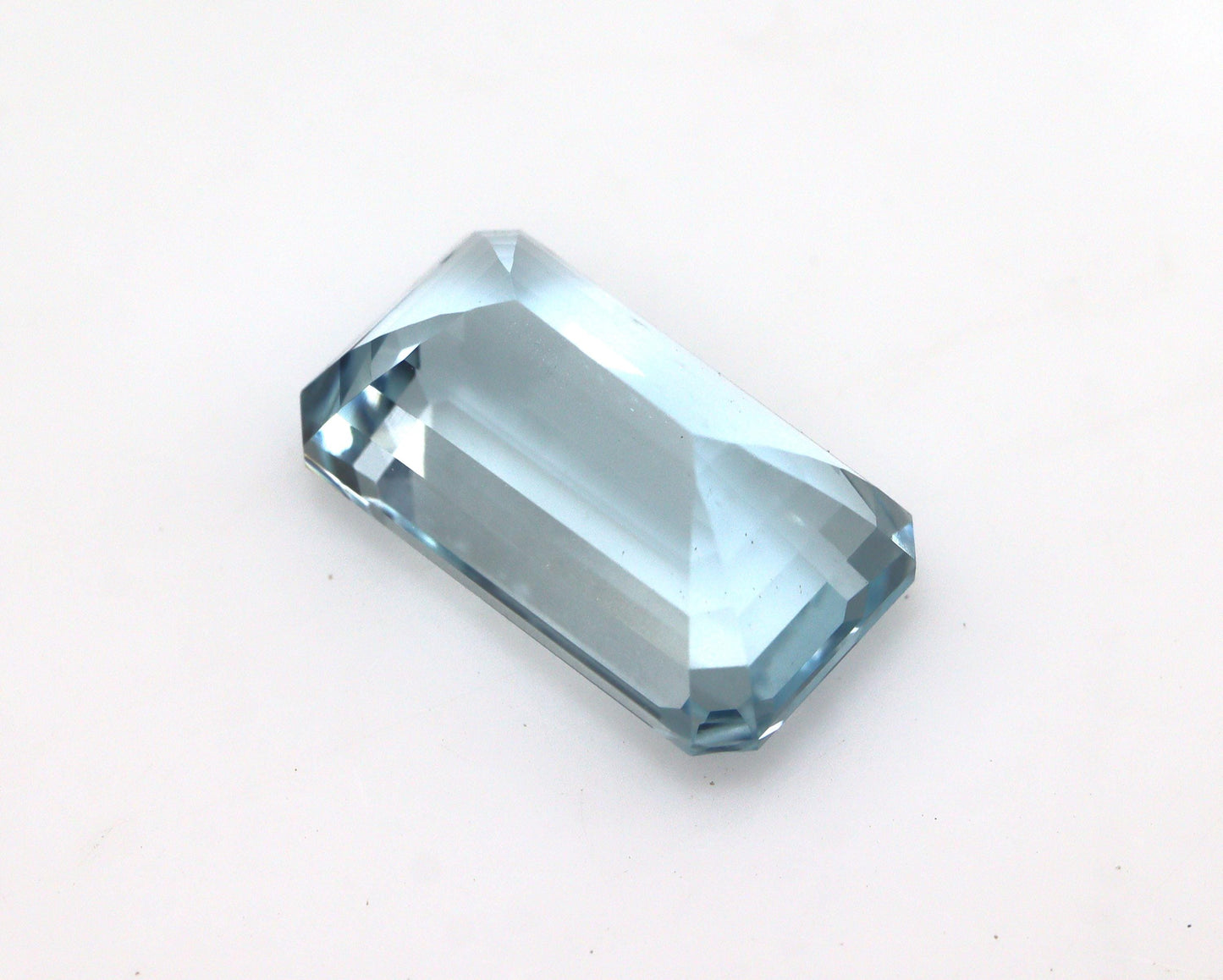 Natural Aquamarine Emerald Cut Gem 6.38 Ct, Medium Blue March Birthstone, Loose Stone for Ring, Custom Fine Jewelry, 14x8x7.4 mm Long Stone