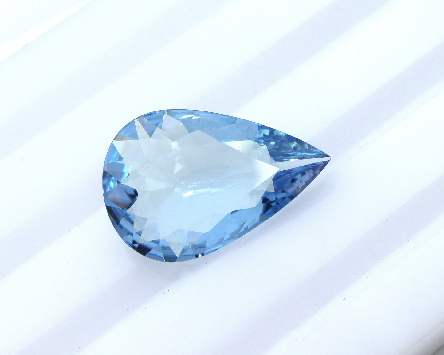 7.7 Ct AAA Natural Aquamarine Pear Cut | Top Blue Loose Gemstone | Statement Engagement Ring or Necklace | Eye Clean Custom Jewelry Gemstone