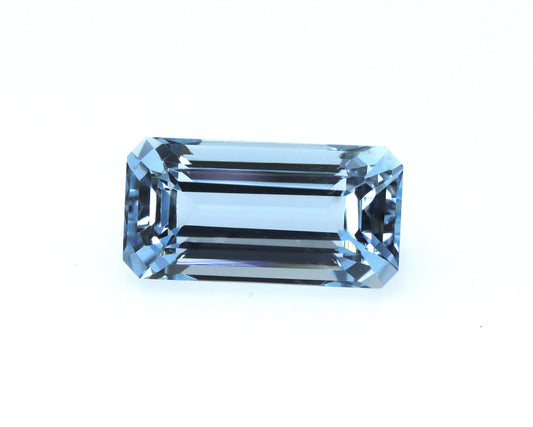 2.6 Ct Aquamarine Baguette Cut Gemstone, Vibrant Blue 11.2x5.8 mm Aquamarine, AAA Rectangle Aquamarine for Pendant or Ring