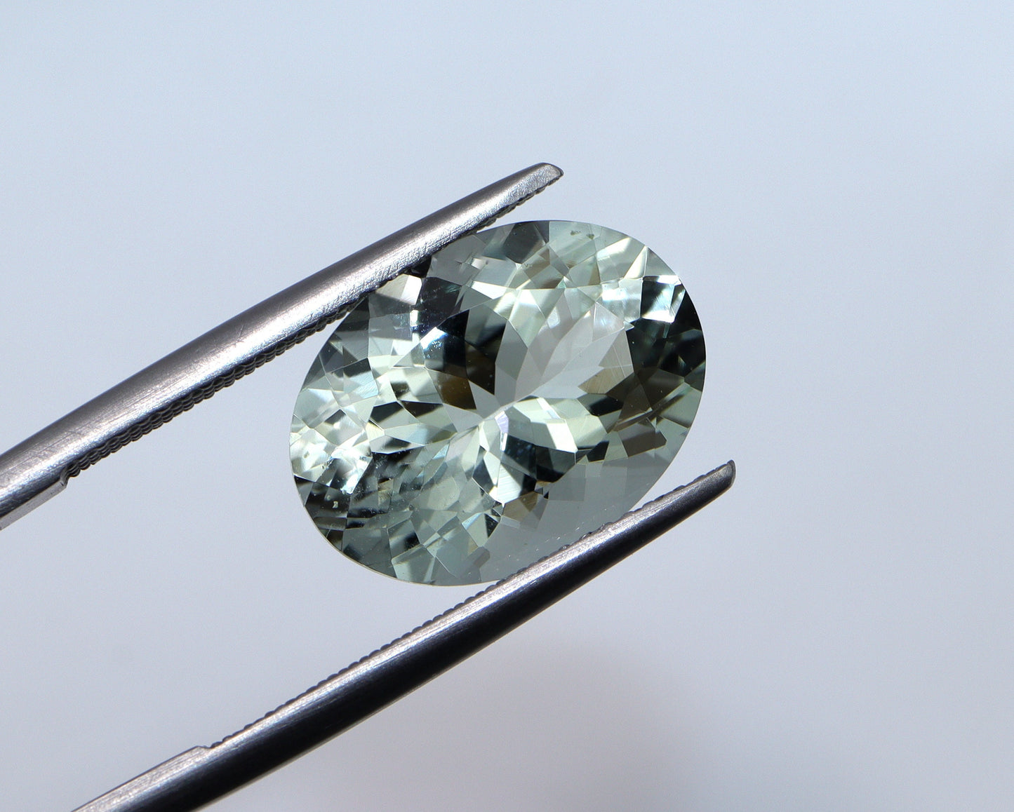 6.8 Ct Light Yellow Greenish Aquamarine Oval Cut | 15.4x11.5 mm Green Beryl Gem | Eye Clean | Rare Aquamarine Gem | Untreated Aquamarine