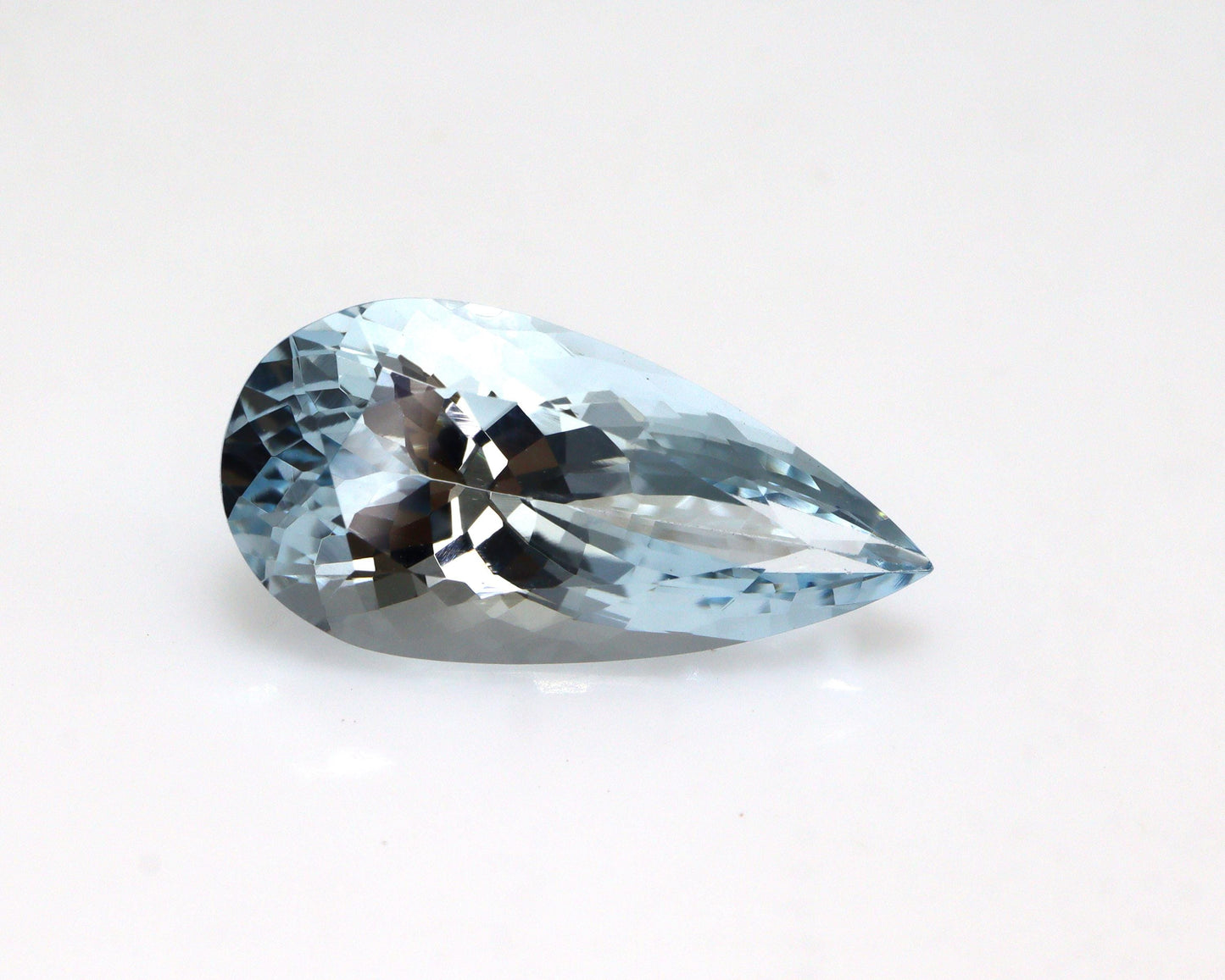 5.6 Ct Aquamarine Pear Gemstone • 18x9mm AAA+ Light Blue • Long Drop for Necklace • Natural Loose Stone • Eye Clean, Unheated