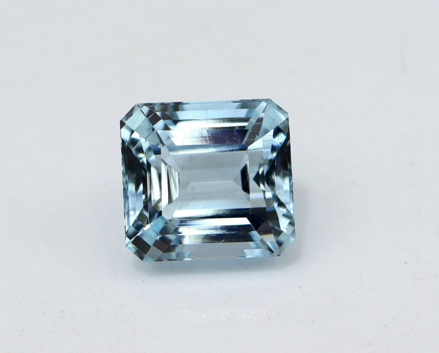 3.9 Ct Aquamarine Emerald Cut – AAA Natural 9x8.4 mm Octagon Gemstone, Medium Blue Aquamarine, Solitaire Ring Stone