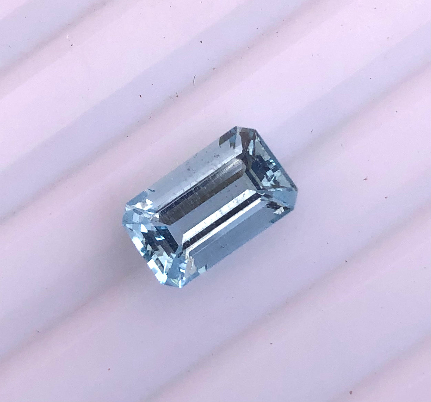 2.9 Ct Natural Aquamarine Emerald Cut • 11x7 mm Medium Blue Aquamarine • VVS Clean Gem for Ring or Pendant • Sea Blue March Birthstone