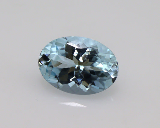 1.4 Ct Natural Aquamarine Oval Cut, 9x6.5 mm Eye Clean Gemstone, Light Blue Aquamarine for Halo Ring, Pendant or Solitaire, Fine Jewelry
