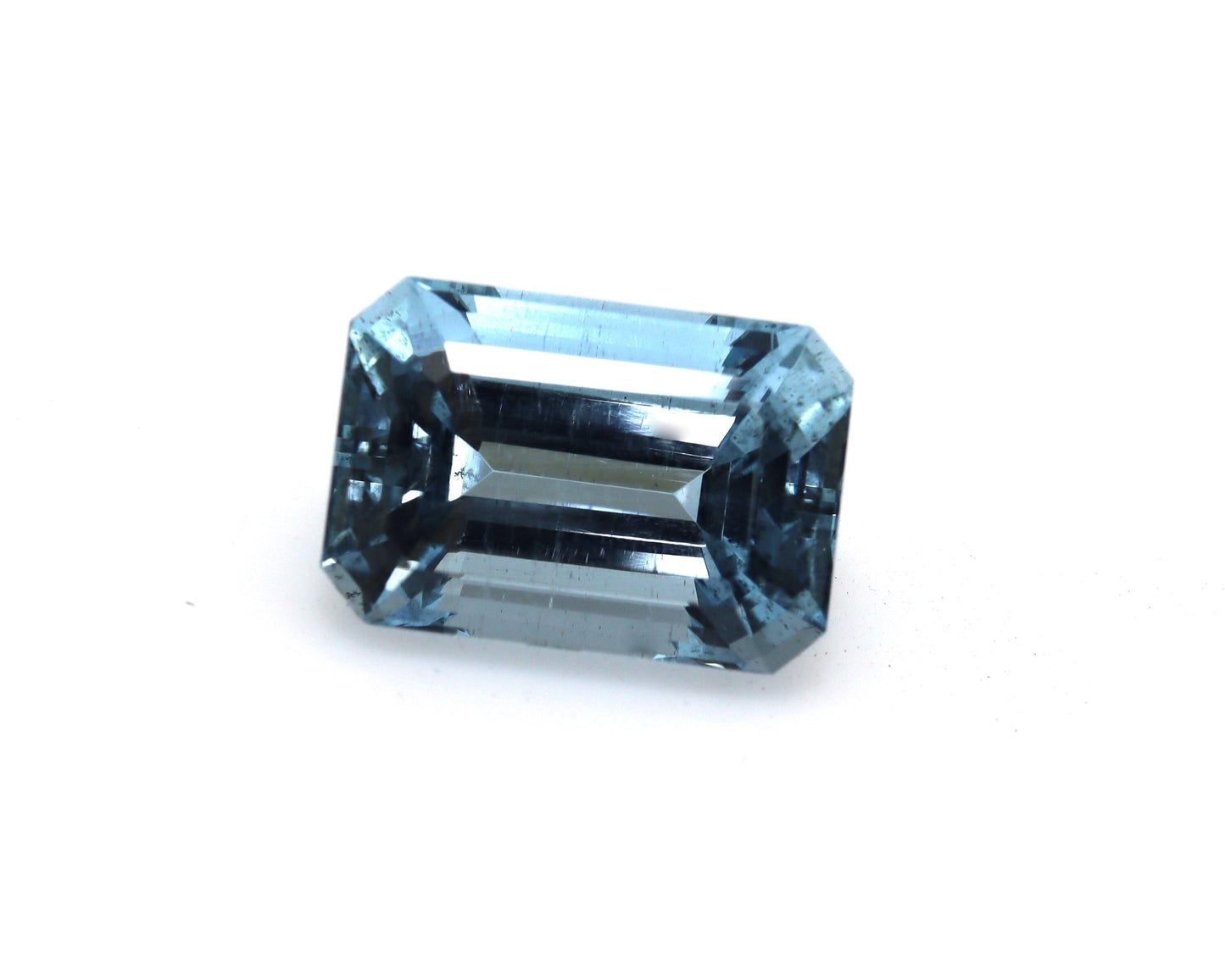 8.6 Ct Natural Aquamarine Emerald Cut 14x9.7mm, Blue Faceted Gem for Engagement Ring, Statement Necklace, March Birthstone Jewelry