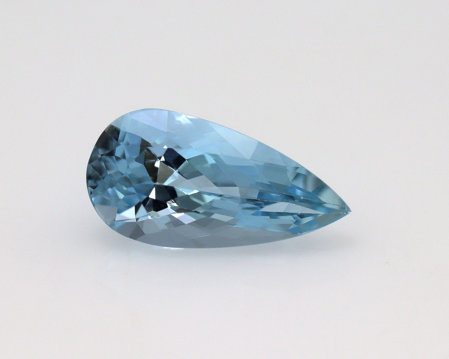 12x6 mm Aquamarine Pear Cut Gemstone, AAA Natural Aquamarine 1.79 Ct, Medium Blue Pear Stone For Fine Jewelry