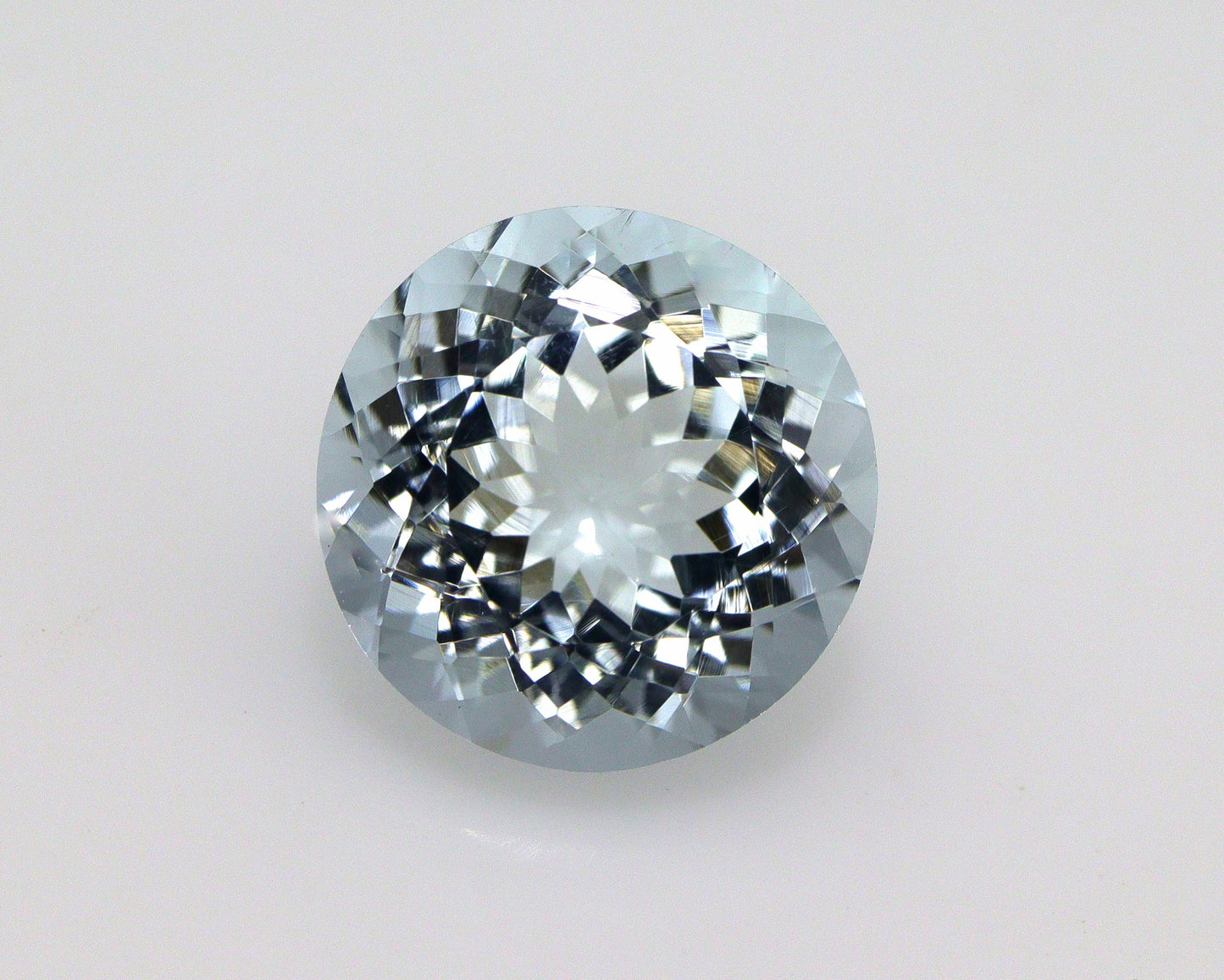 12 mm Aquamarine Round Cut Gemstone, 5.8 Ct AAA Micro Faceted Natural Aquamarine, Large Round Stone for Engagement Ring, Earrings