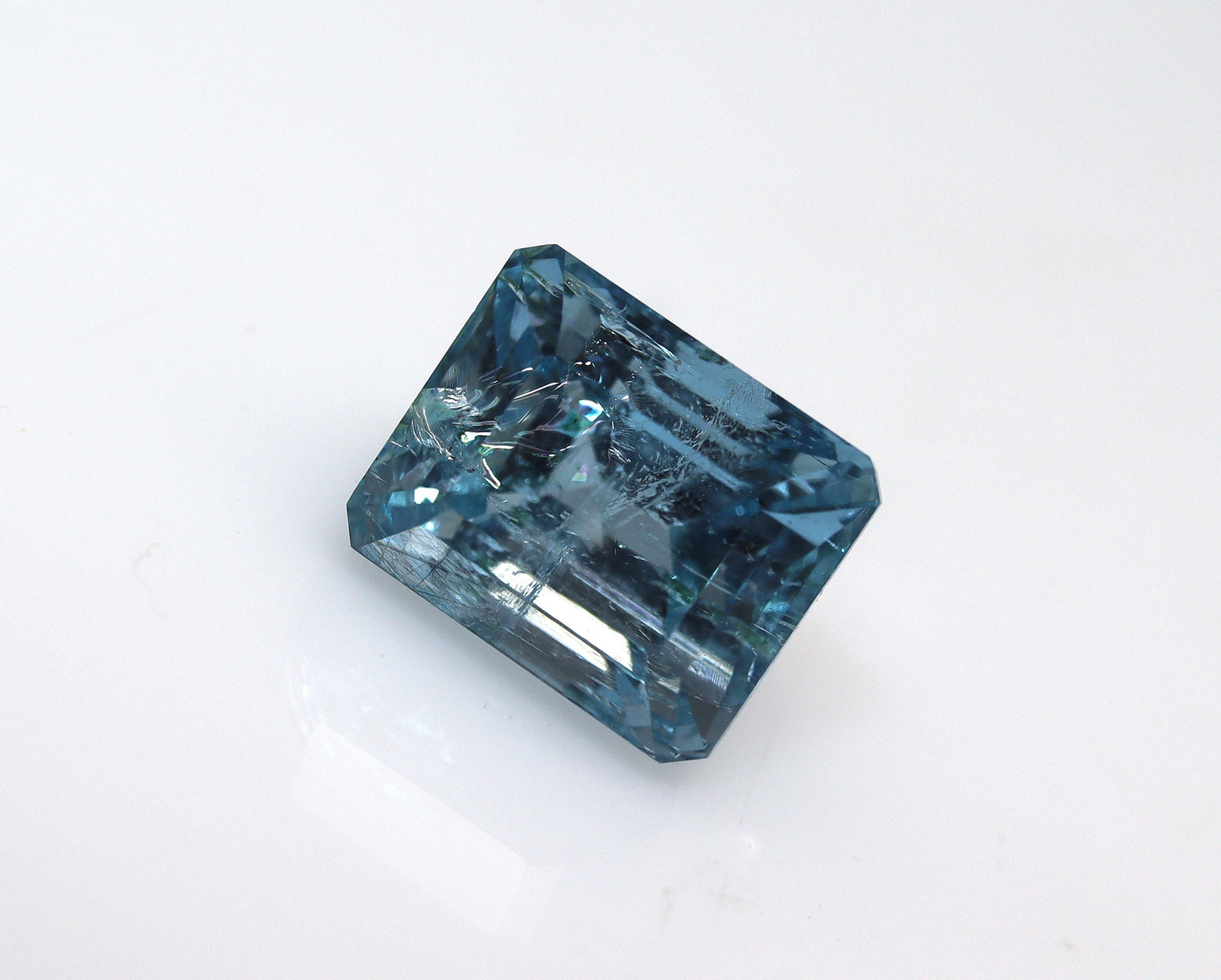 2.5 Ct Dark Blue Aquamarine Emerald Cut Gemstone | Natural Unheated Aquamarine | Deep Blue Beryl | March Birthstone | Loose Gem for Ring