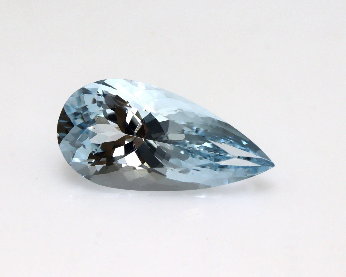5.6 Ct Aquamarine Pear Gemstone • 18x9mm AAA+ Light Blue • Long Drop for Necklace • Natural Loose Stone • Eye Clean, Unheated