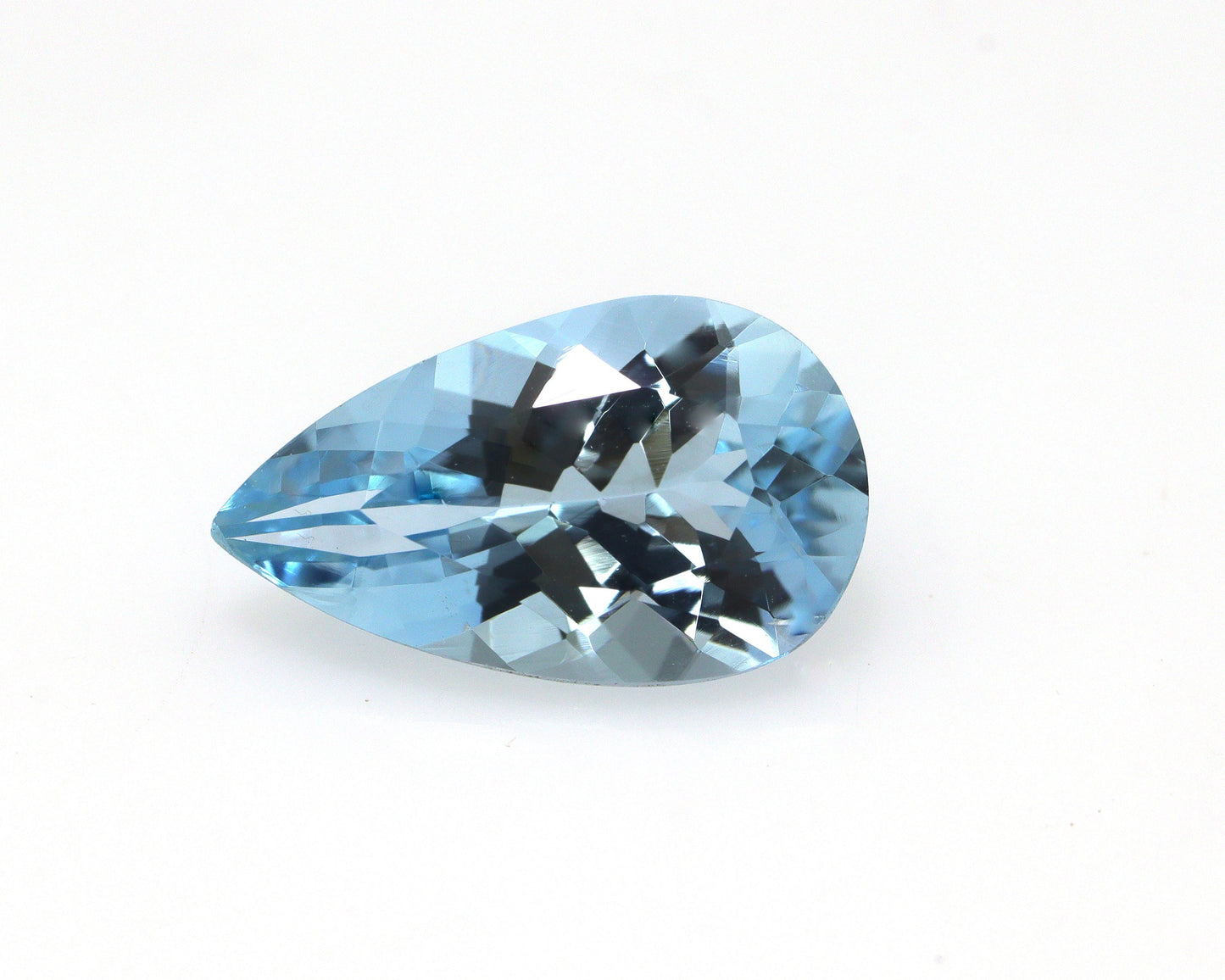 2 Ct AAA+ Natural Aquamarine Pear Cut | 11.9x7 mm Medium to Dark Blue Faceted Gemstone | High Saturation Aquamarine for Ring or Pendant