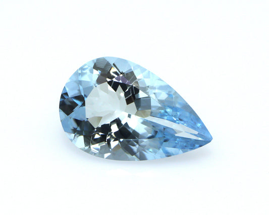 3.6 Cts AAA Natural Aquamarine Pear Cut 14.4x9.3 mm, Top Grade Aquamarine for Ring or Necklace, High-End March Birthstone, Drop Pendant