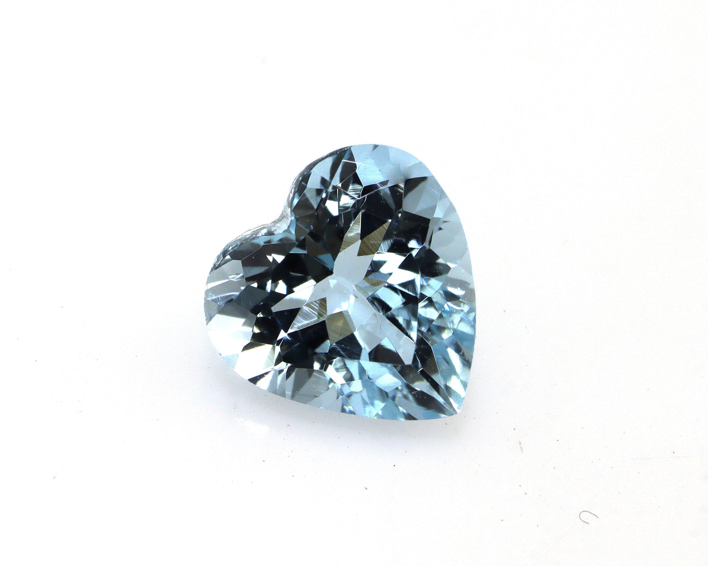 2.2 Ct AAA Natural Aquamarine Heart Cut | Top Blue, Unheated Gemstone for Ring or Pendant