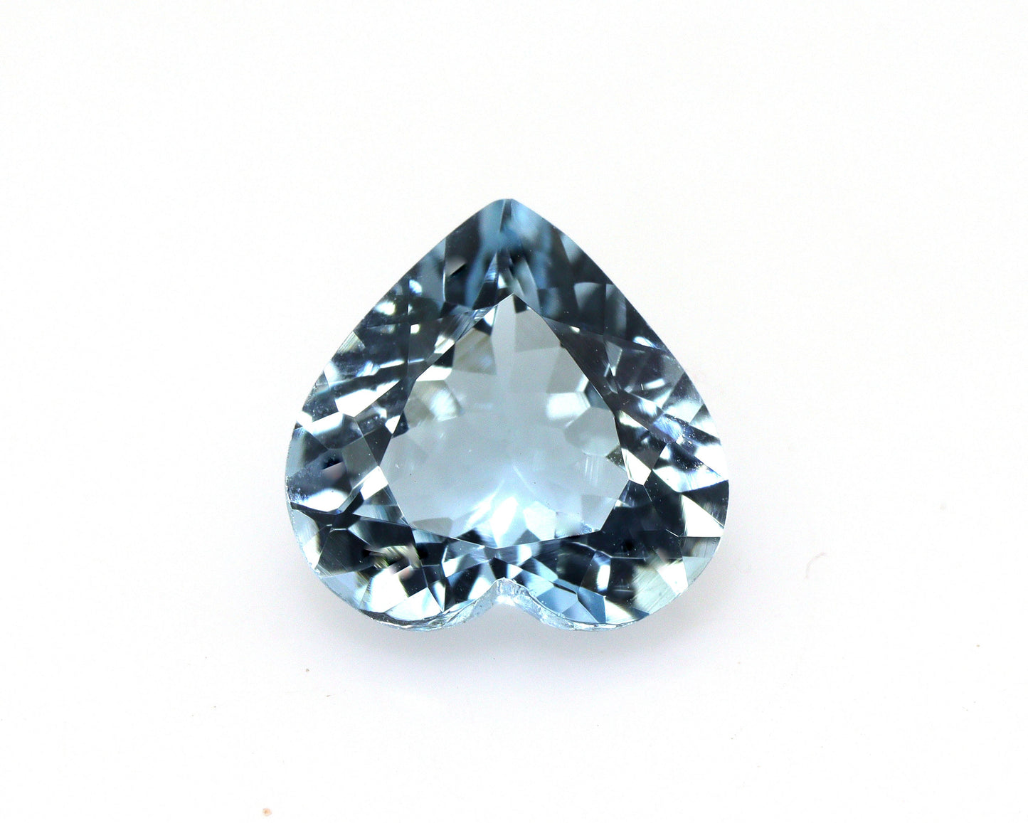 2 Ct Heart Cut Aquamarine 9 mm – AAA+ Natural Blue Aquamarine Gemstone