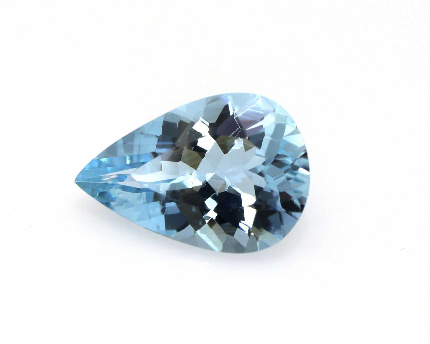 TOP Grade Natural Aquamarine 2 Ct Pear Cut Gemstone | 11.6x7.9 mm Loupe Clean Blue Aquamarine | March Birthstone | Untreated AAA Stone