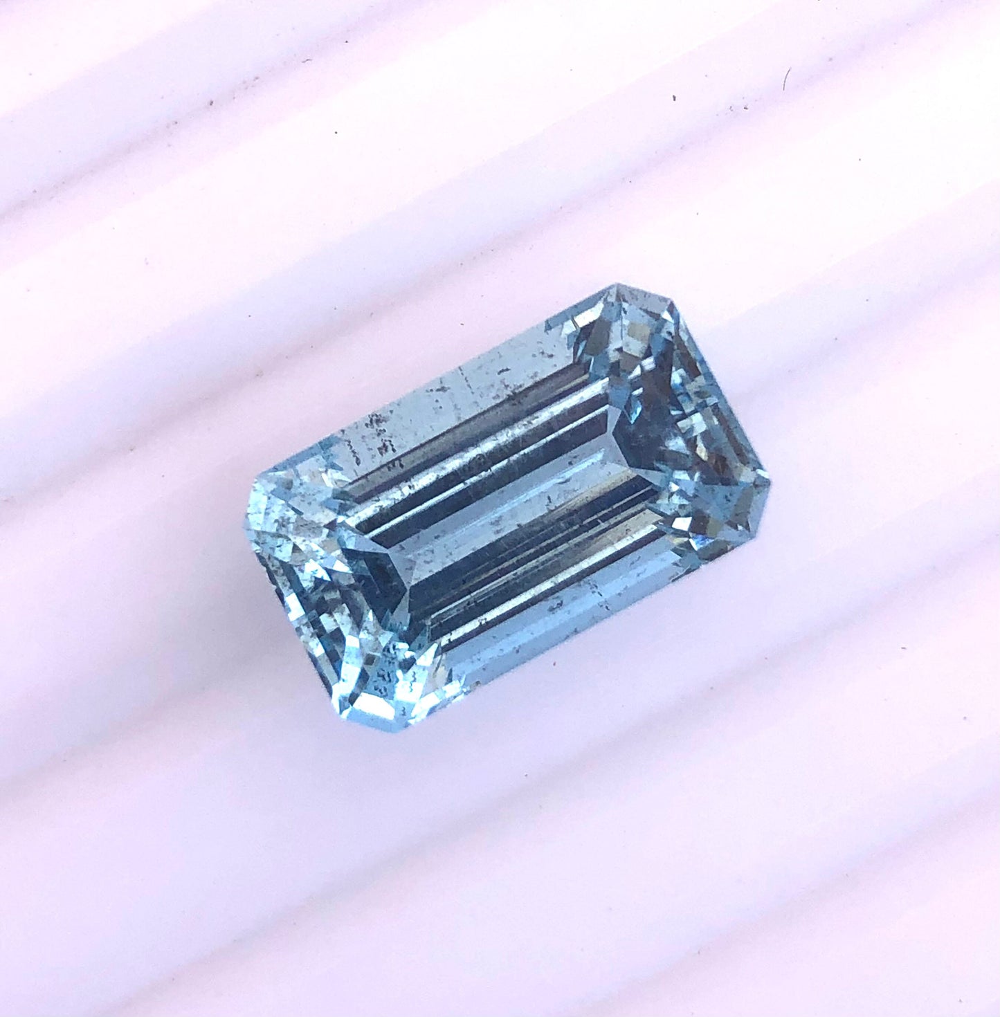BIG 8.10 Cts Dark Blue Aquamarine • Emerald Cut • Rare & Natural • Statement Necklace Stone • Big Solitaire Ring • Vintage Ring Gemstone